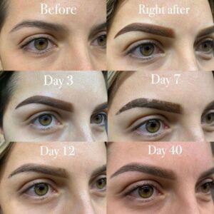 Genezingsproces Ombré Powder Brows IZZI Beauty